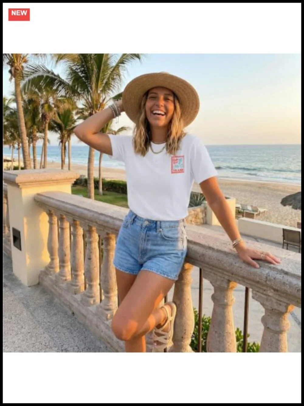 Women's Tropical Vacation T-Shirt Cotton Blend Palm Print Graphic Tee